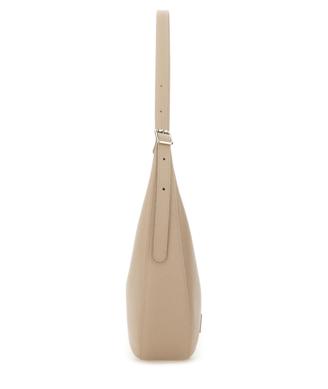 LONGCHAMP Бежевая кожаная сумка через плечо, фото 3