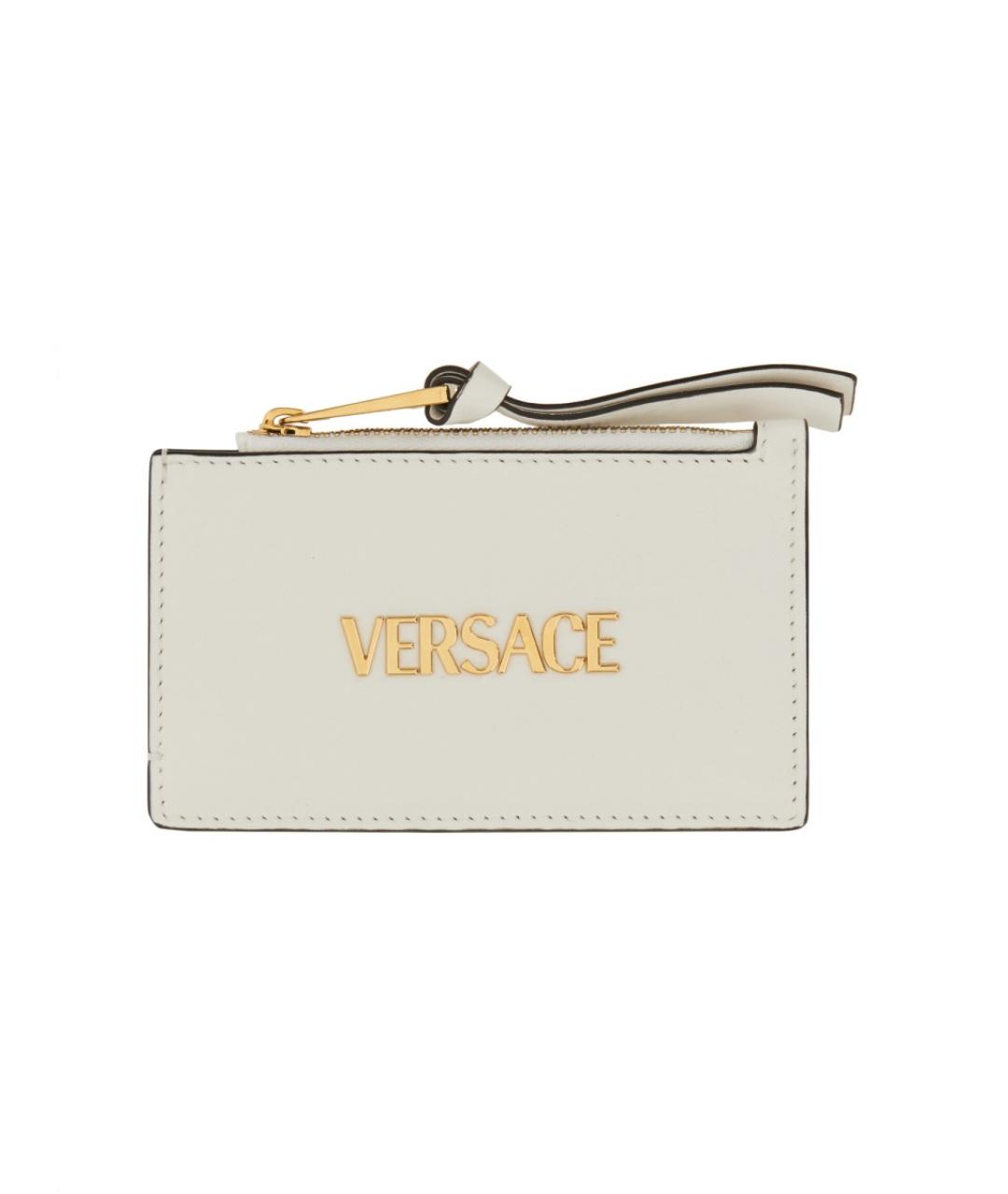 VERSACE Белый кожаный кошелек, фото 1
