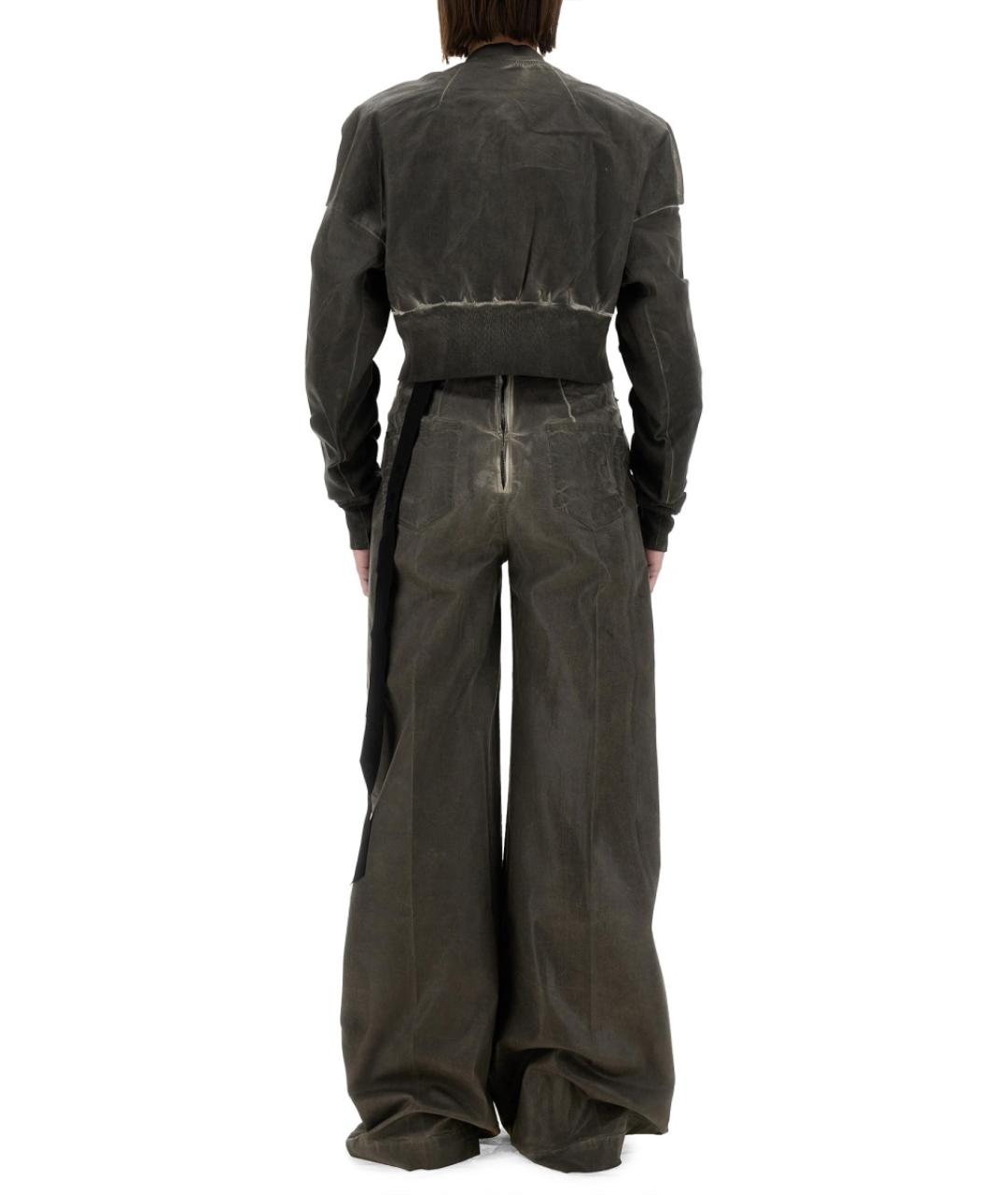 RICK OWENS DRKSHDW Серая хлопковая куртка, фото 3