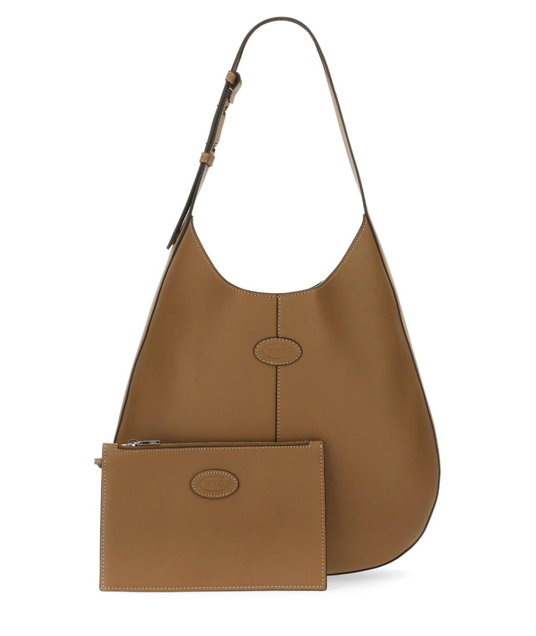 TOD'S Коричневая кожаная сумка через плечо, фото 3