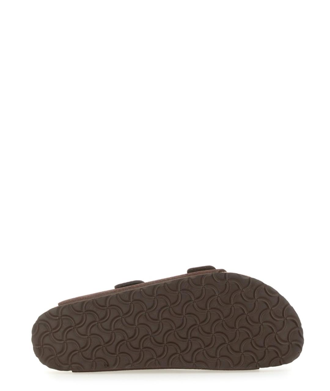 BIRKENSTOCK Коричневые кожаные шлепанцы, фото 3