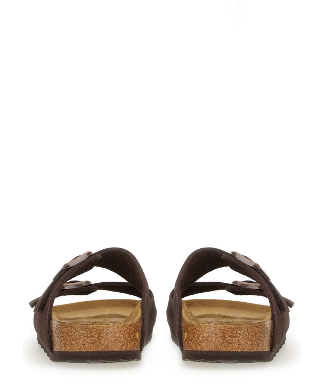 BIRKENSTOCK Коричневые кожаные шлепанцы, фото 6