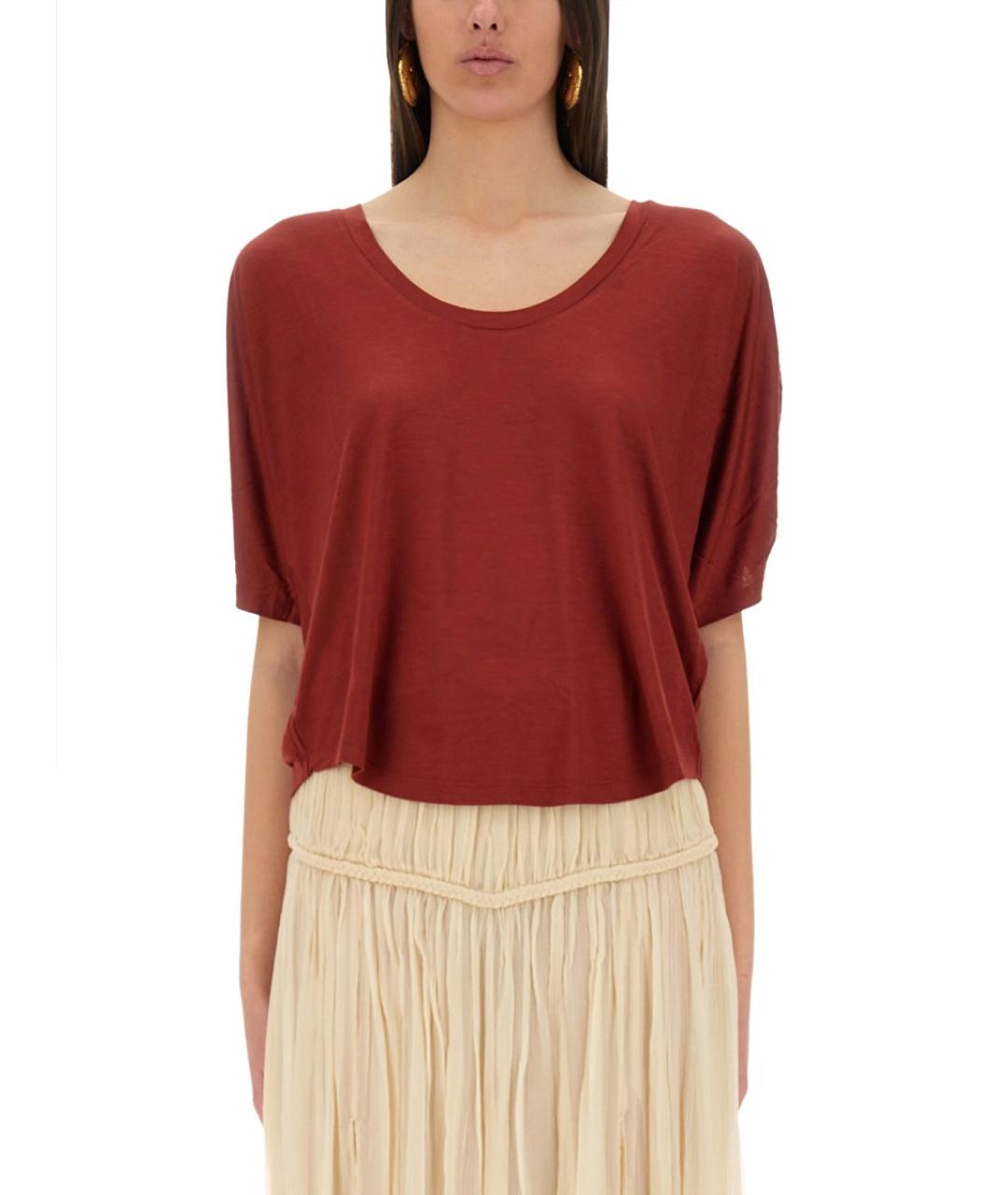 ISABEL MARANT Красная вискозная футболка, фото 2