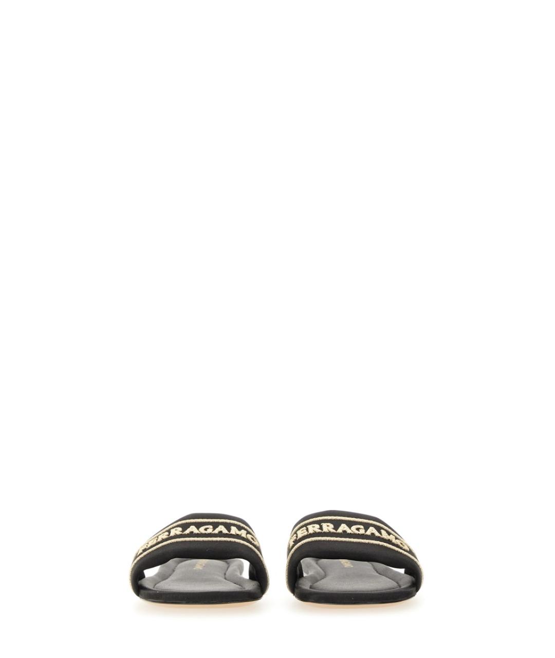 FERRAGAMO Черные шлепанцы, фото 4