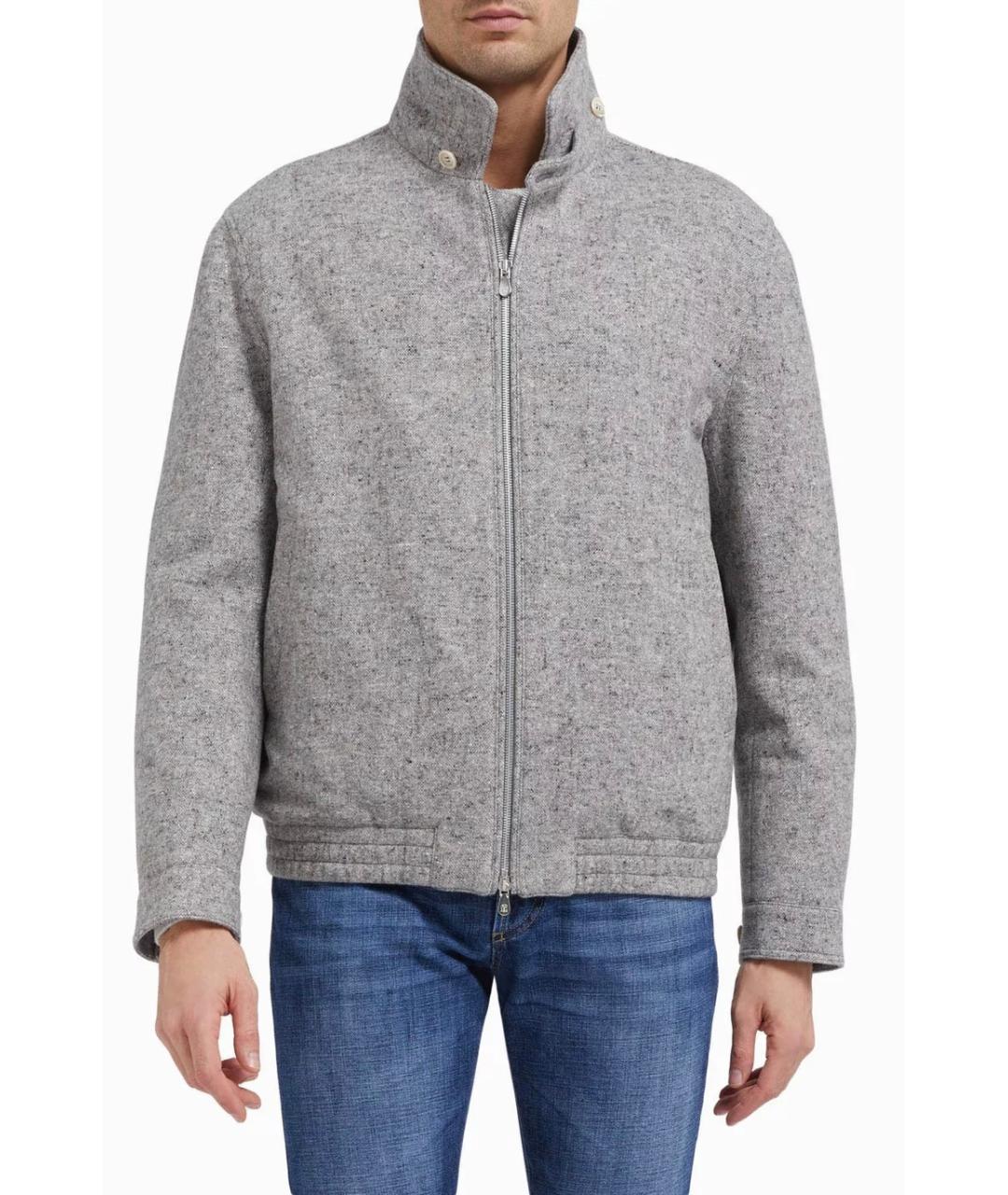 BRUNELLO CUCINELLI Серая куртка, фото 6