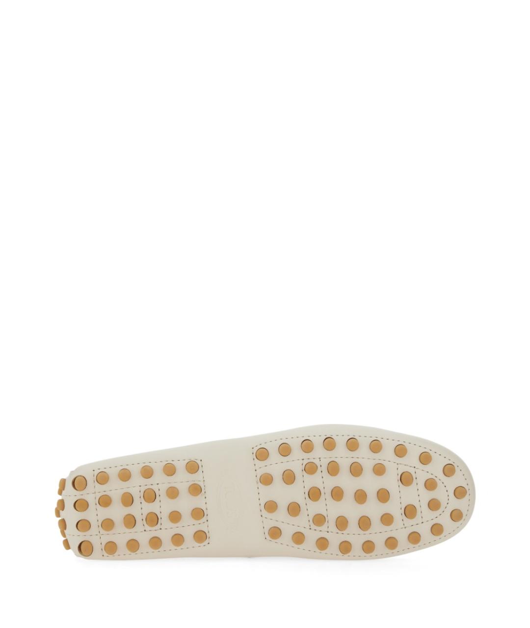 TOD'S Белые кожаные мокасины, фото 5