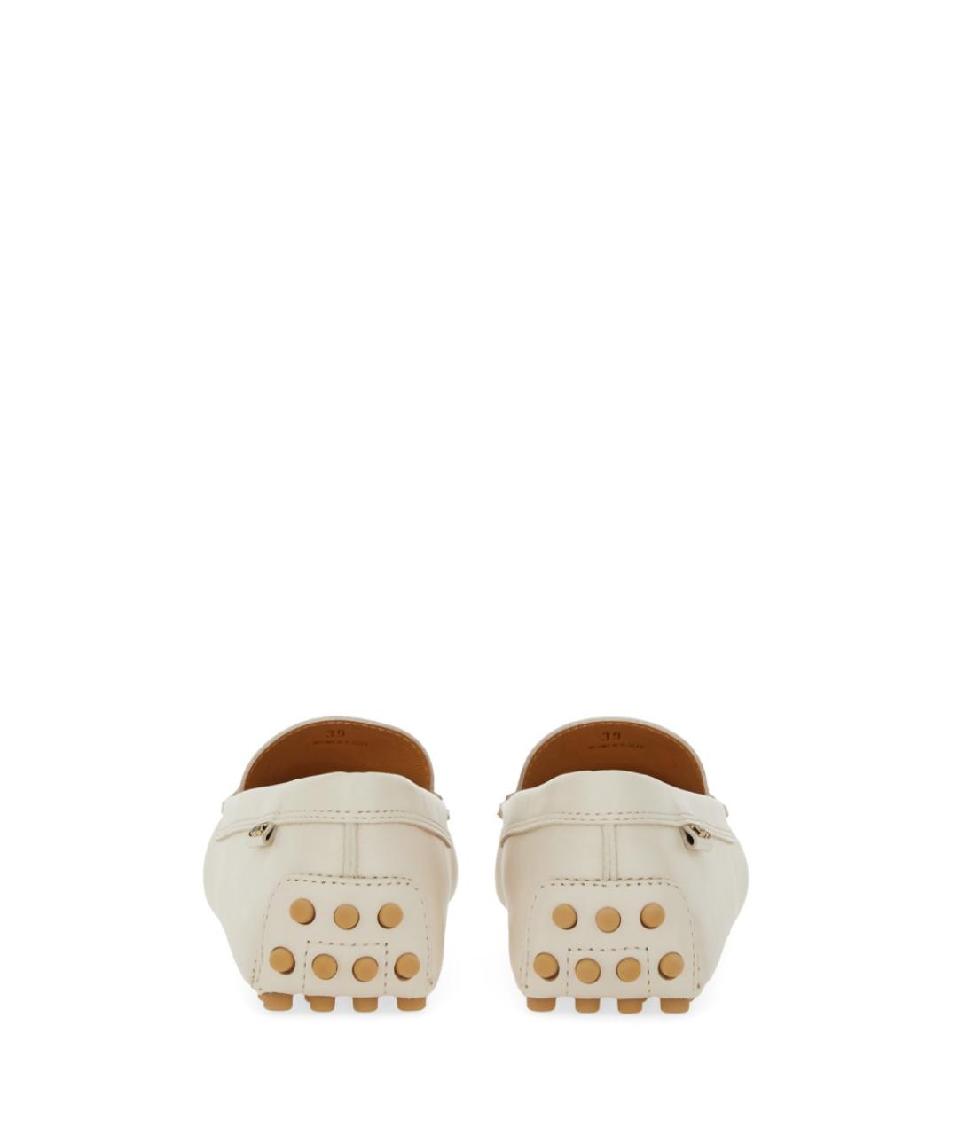 TOD'S Белые кожаные мокасины, фото 3