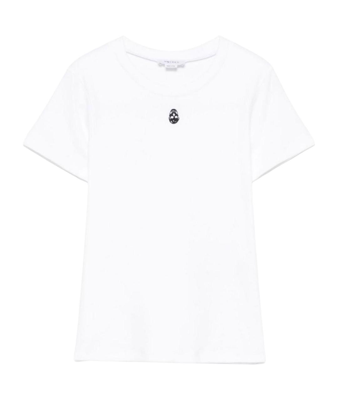 ALEXANDER MCQUEEN Белая хлопковая футболка, фото 1