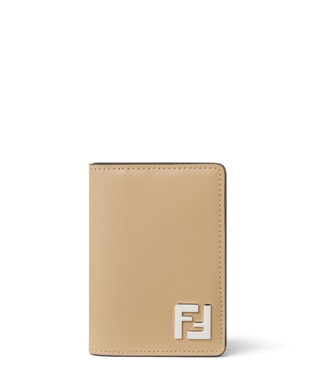 FENDI Бежевый кожаный кошелек, фото 1