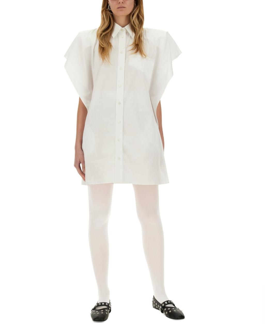 STELLA MCCARTNEY Белое хлопковое повседневное платье, фото 3