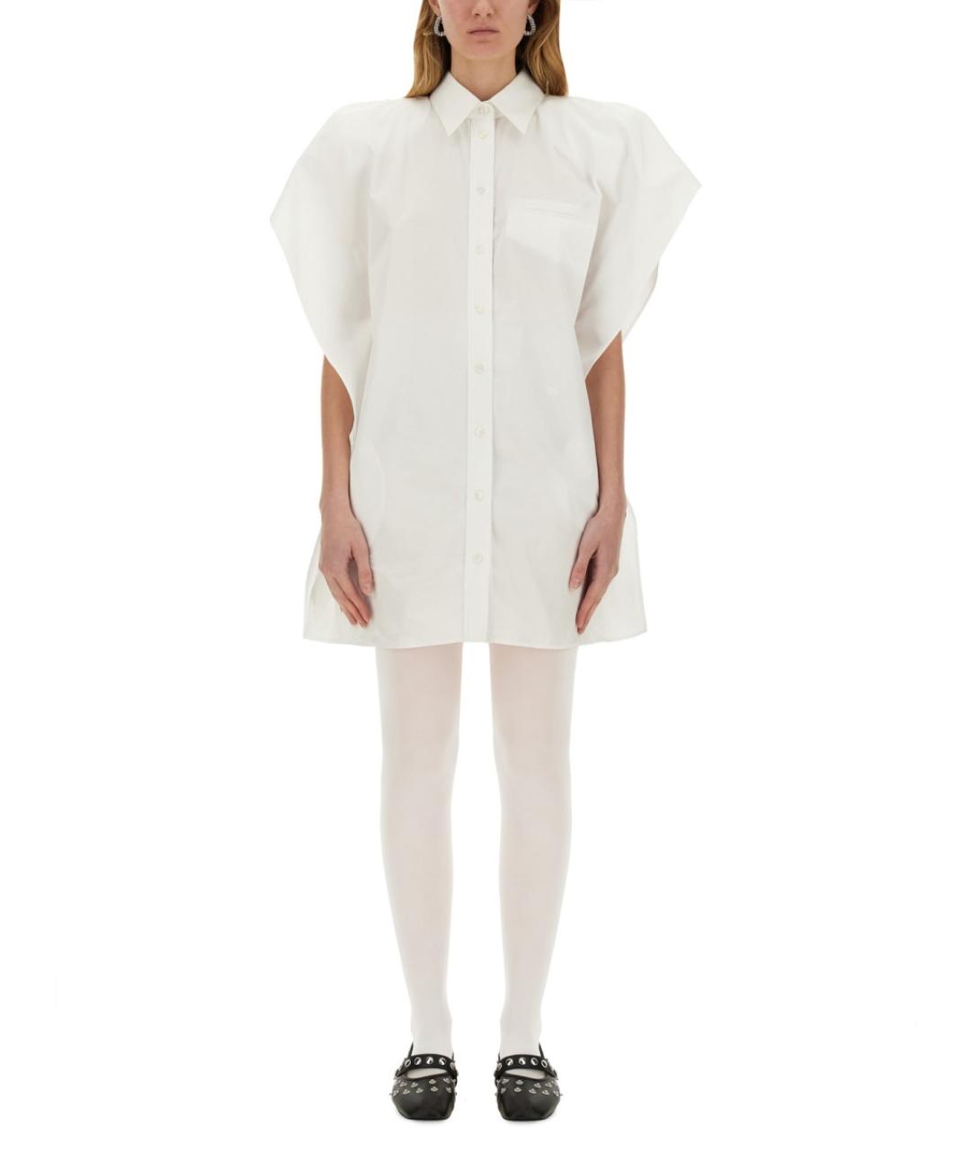 STELLA MCCARTNEY Белое хлопковое повседневное платье, фото 2