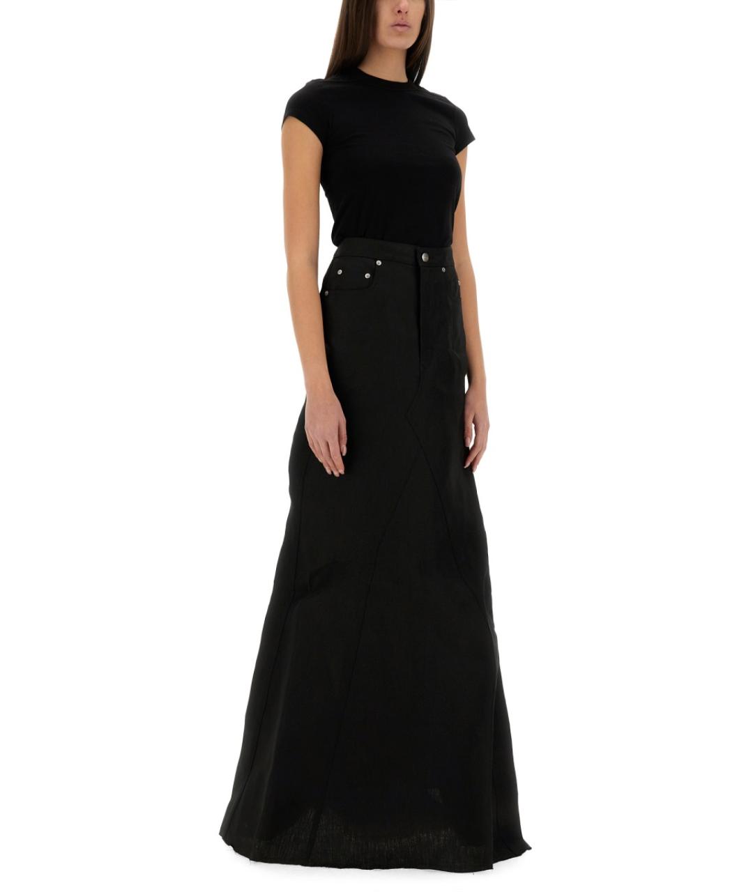 RICK OWENS Черная хлопковая футболка, фото 3