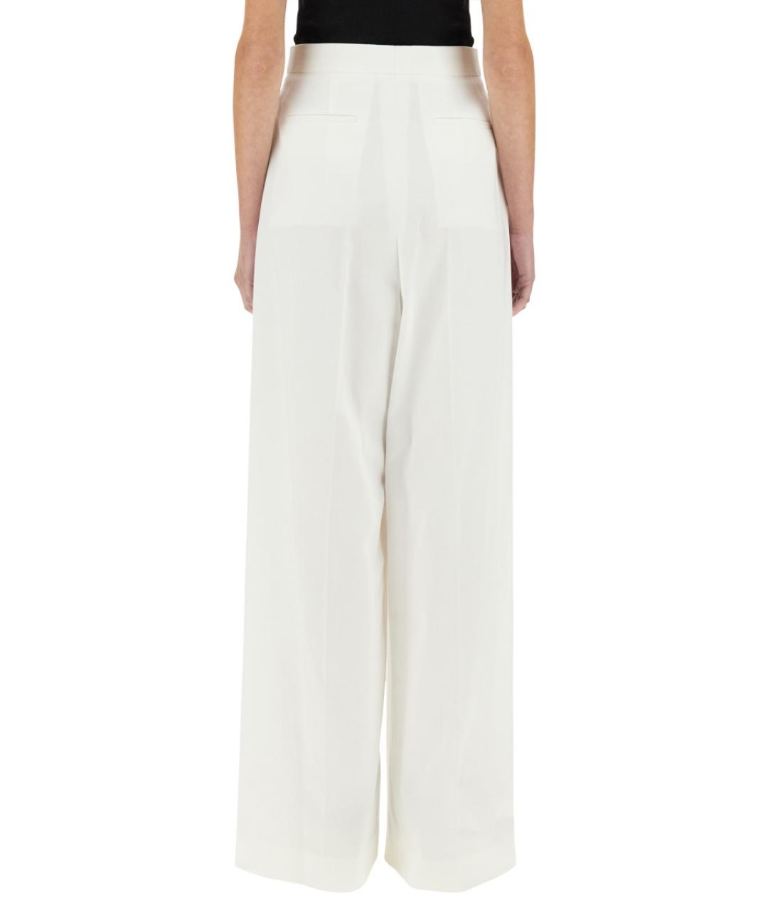 GIVENCHY Белые хлопковые прямые брюки, фото 4