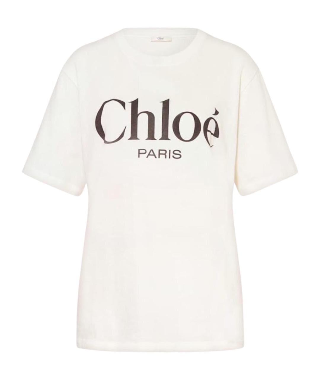 CHLOE Белая кожаная футболка, фото 1