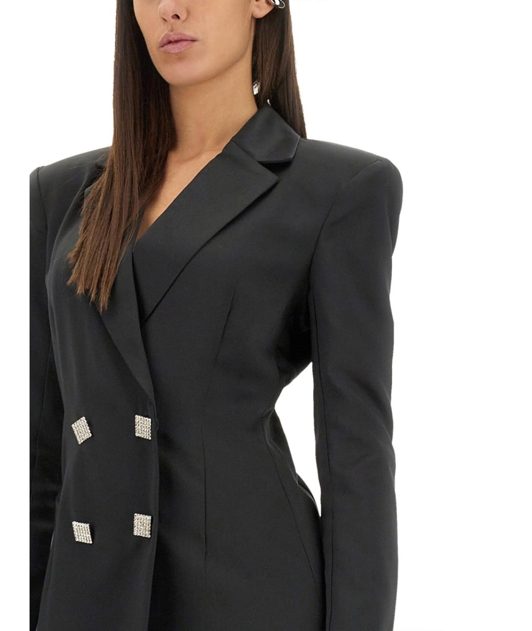 ROTATE Черное полиэстеровое повседневное платье, фото 5