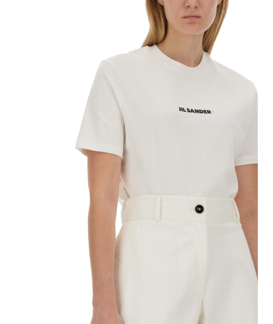 JIL SANDER Белая хлопковая футболка, фото 5