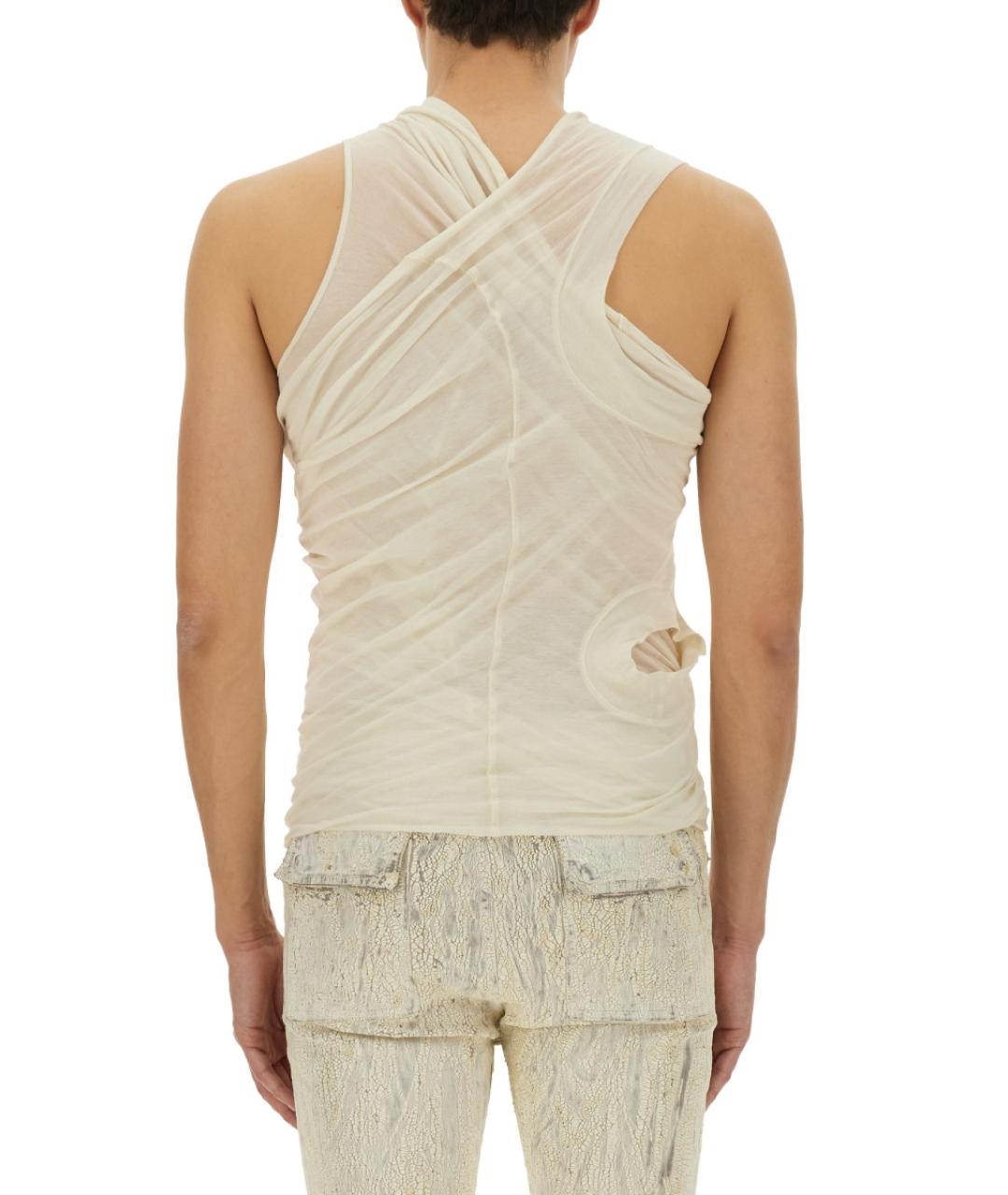 RICK OWENS Белая хлопковая майка, фото 4