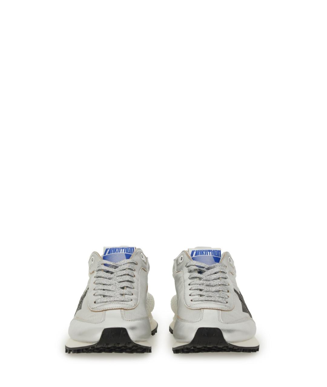 GOLDEN GOOSE DELUXE BRAND Серебряные синтетические кроссовки, фото 4