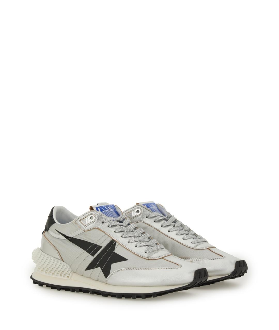 GOLDEN GOOSE DELUXE BRAND Серебряные синтетические кроссовки, фото 2