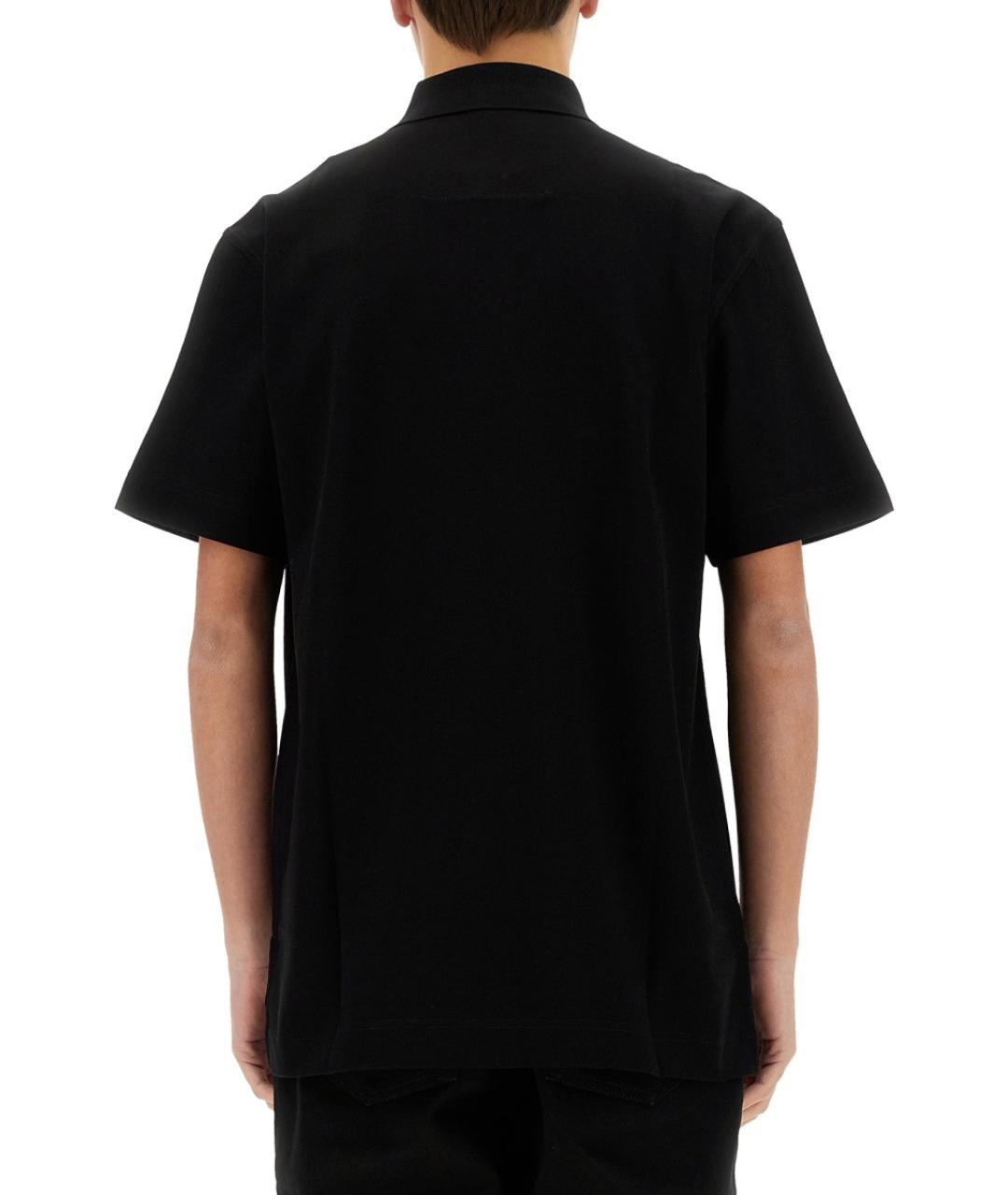GIVENCHY Черное хлопковое поло с коротким рукавом, фото 4