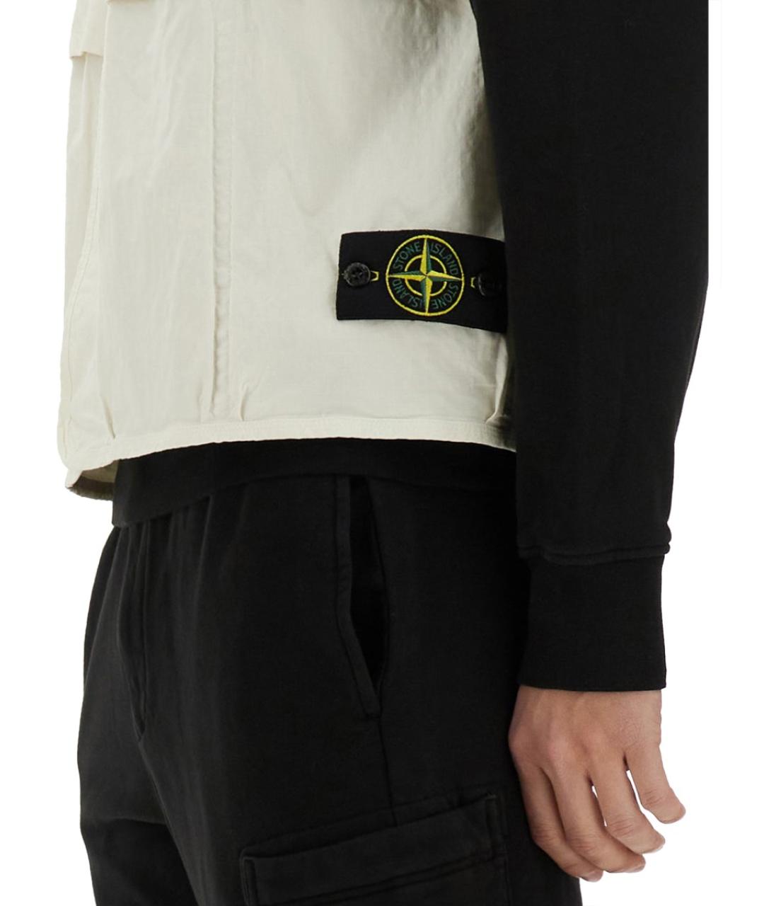 STONE ISLAND Бежевый хлопковый жилет, фото 5
