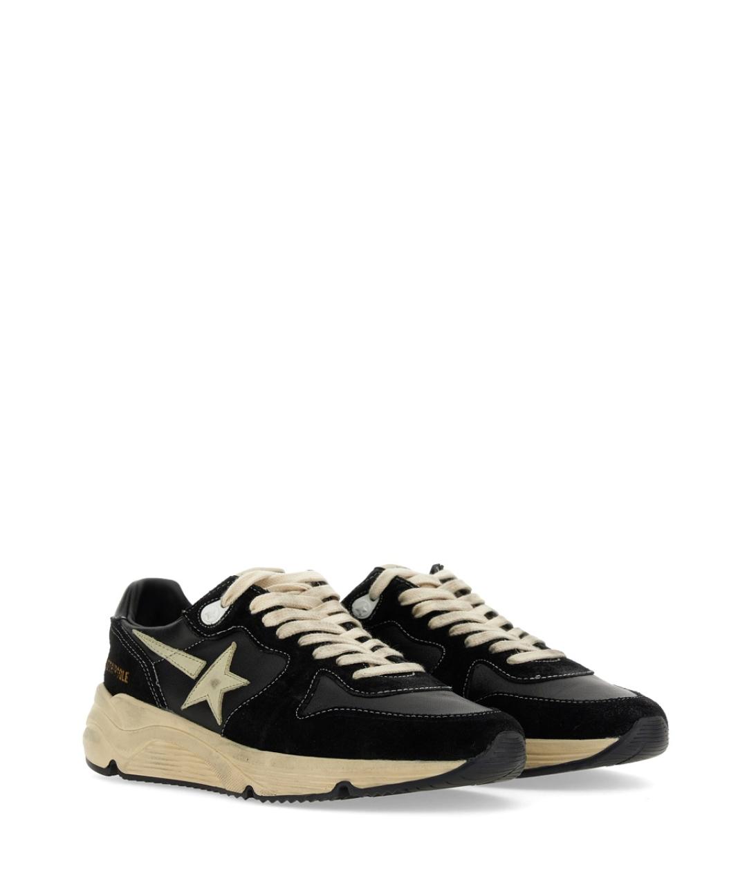 GOLDEN GOOSE DELUXE BRAND Черные кожаные кроссовки, фото 2