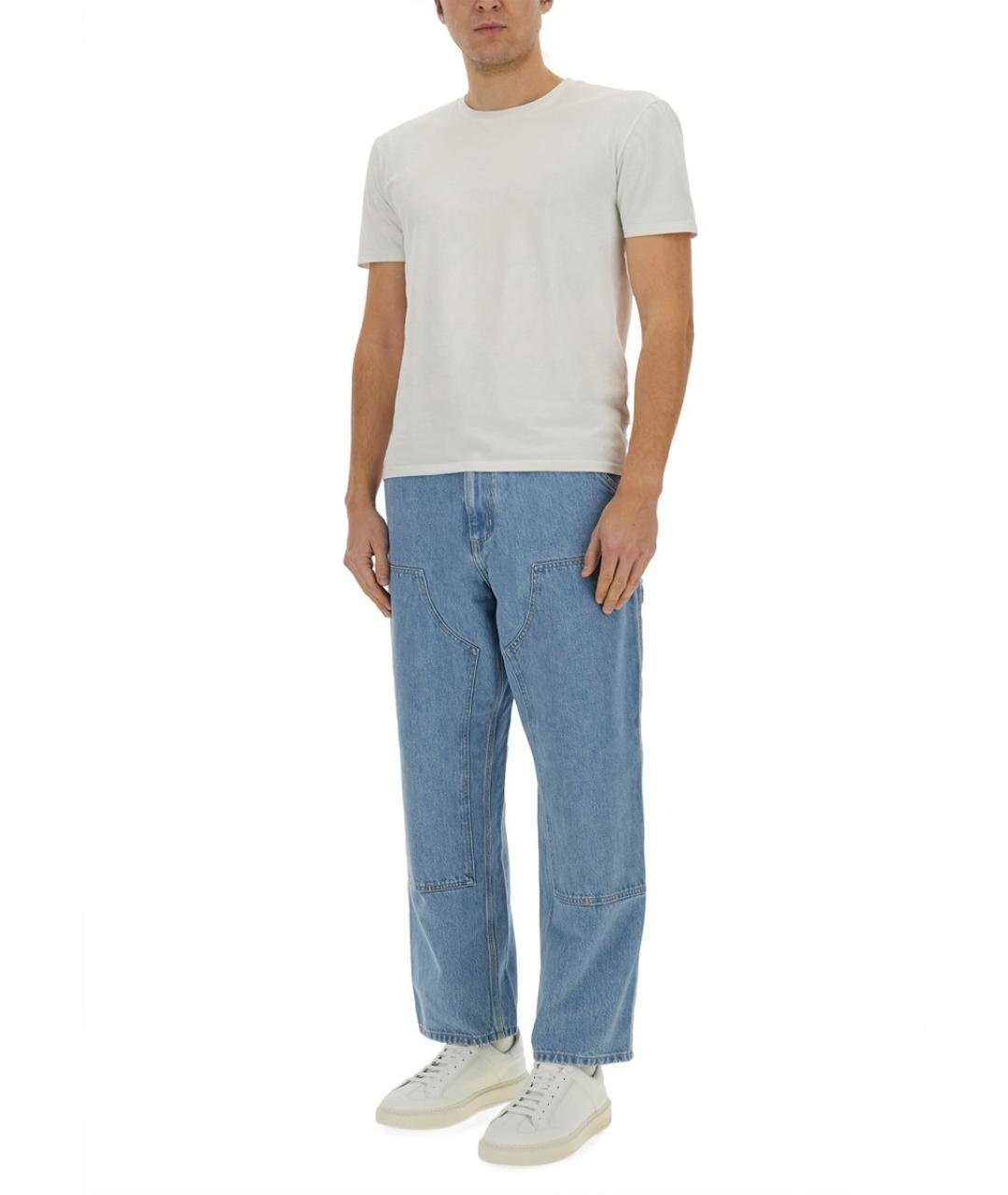 CARHARTT WIP Синие хлопковые прямые джинсы, фото 3