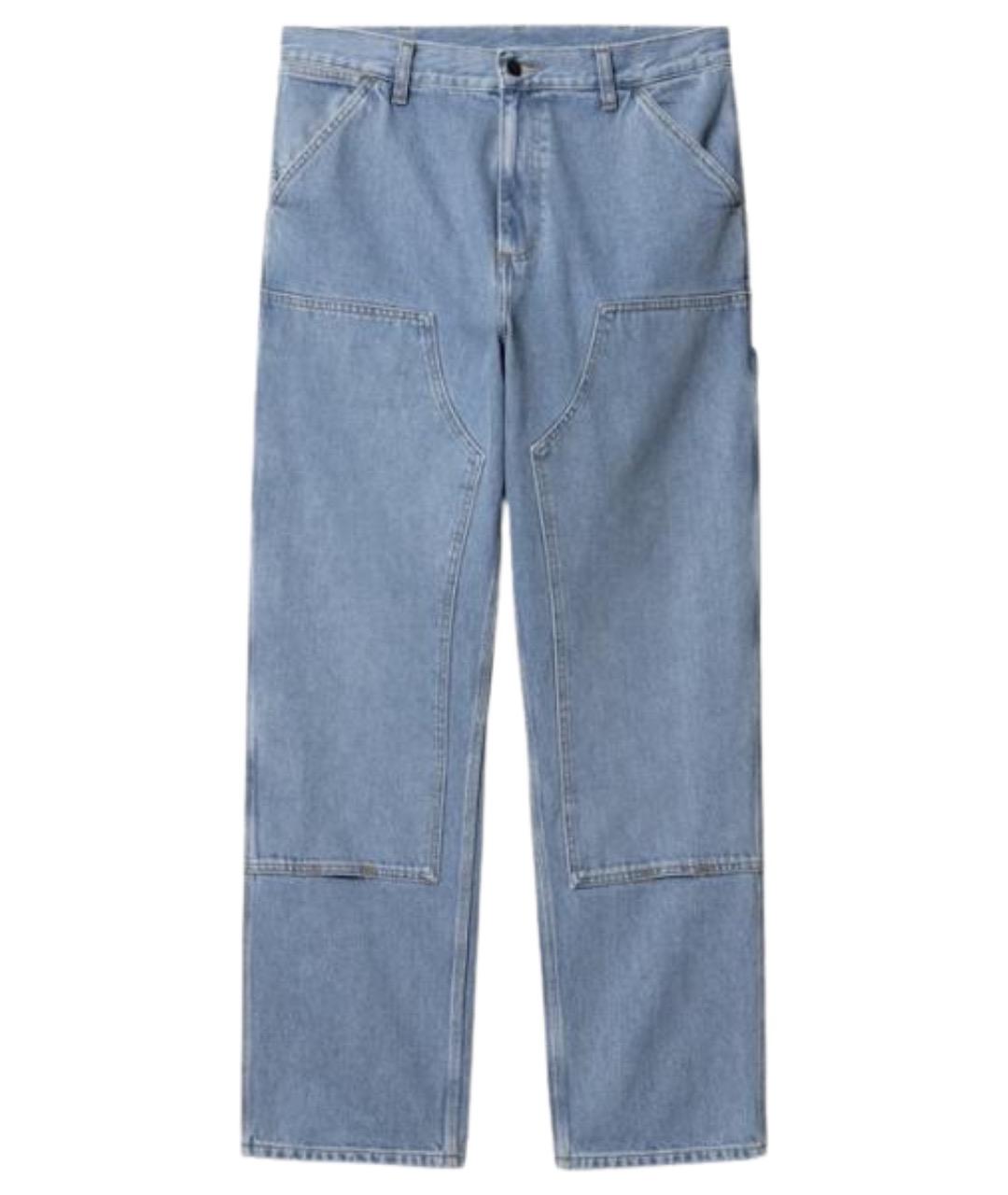 CARHARTT WIP Синие хлопковые прямые джинсы, фото 1