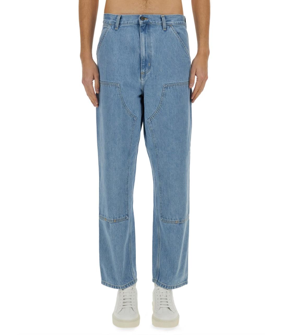CARHARTT WIP Синие хлопковые прямые джинсы, фото 2