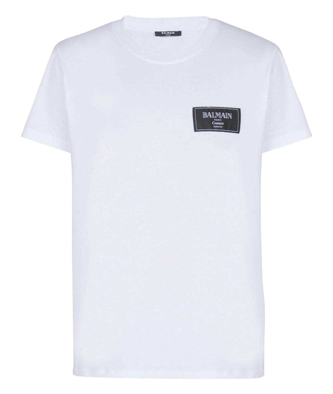 BALMAIN Белая вискозная футболка, фото 1
