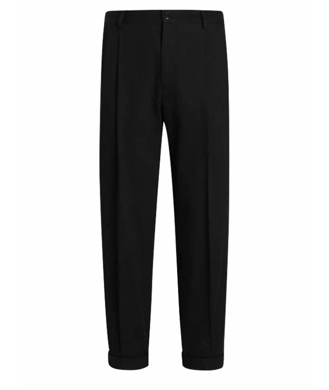 DOLCE&GABBANA Черные хлопковые повседневные брюки, фото 1