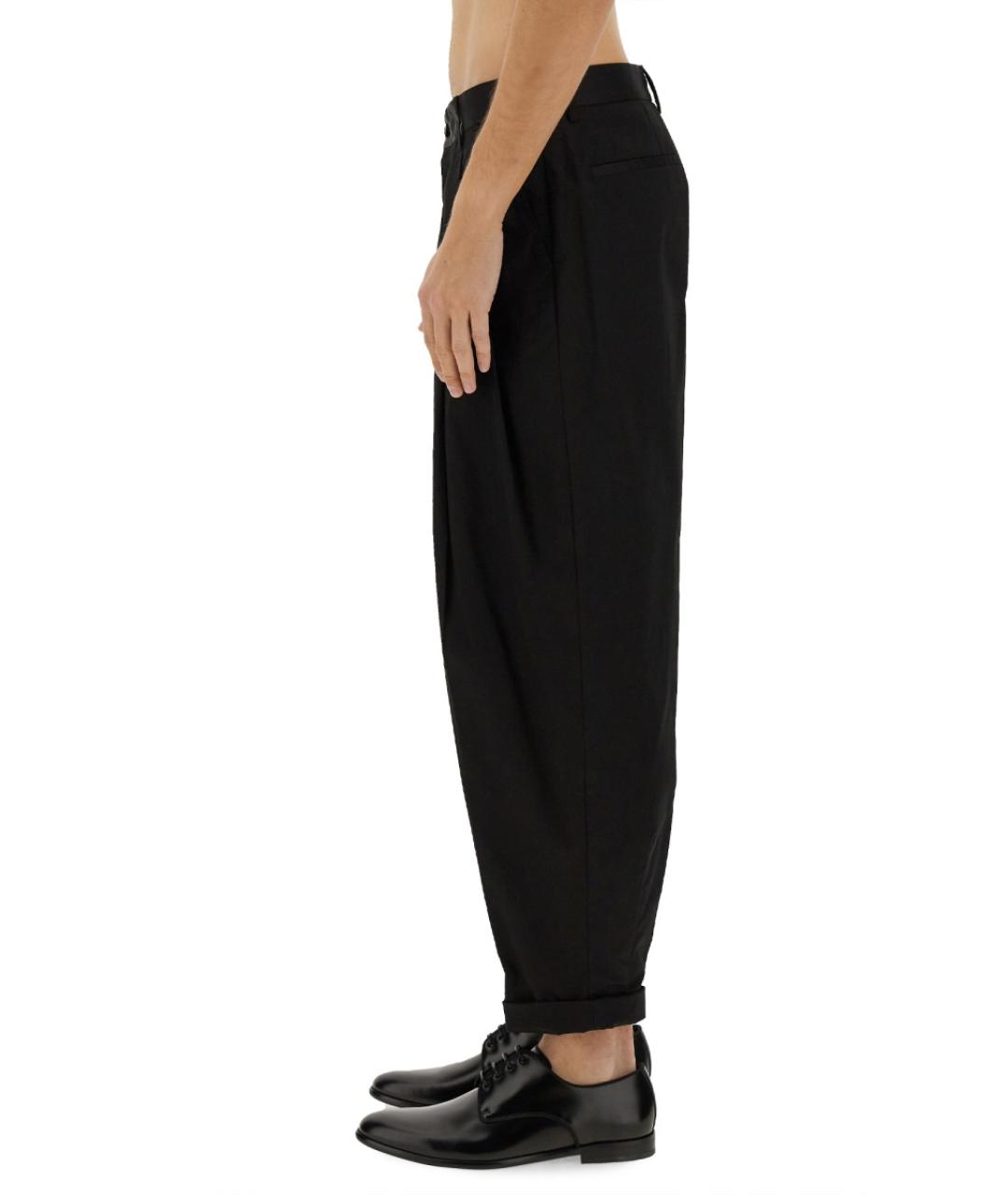 DOLCE&GABBANA Черные хлопковые повседневные брюки, фото 5