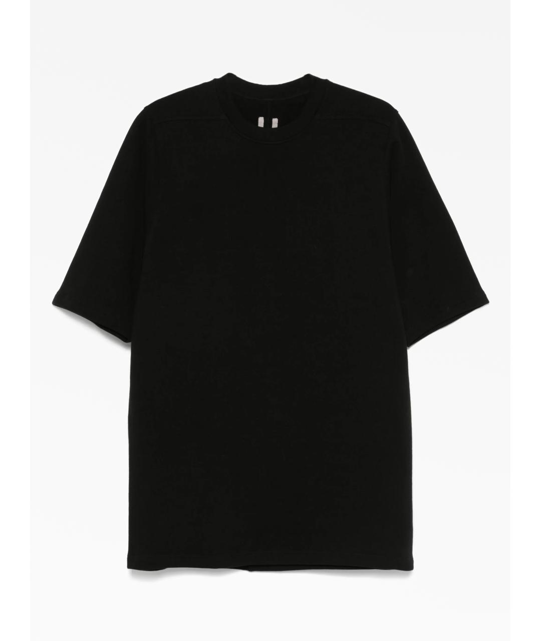 RICK OWENS Черная хлопковая футболка, фото 6
