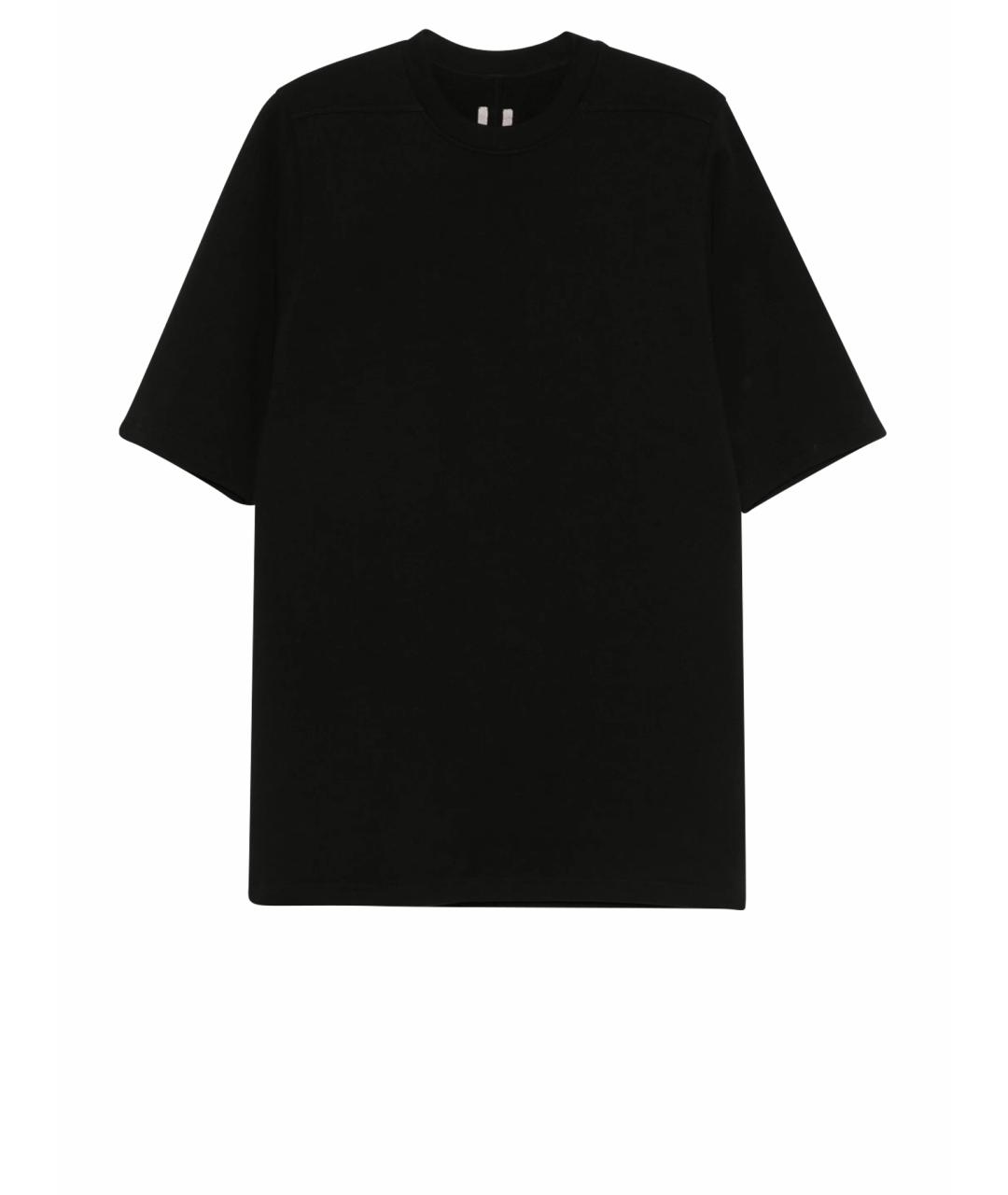 RICK OWENS Черная хлопковая футболка, фото 1