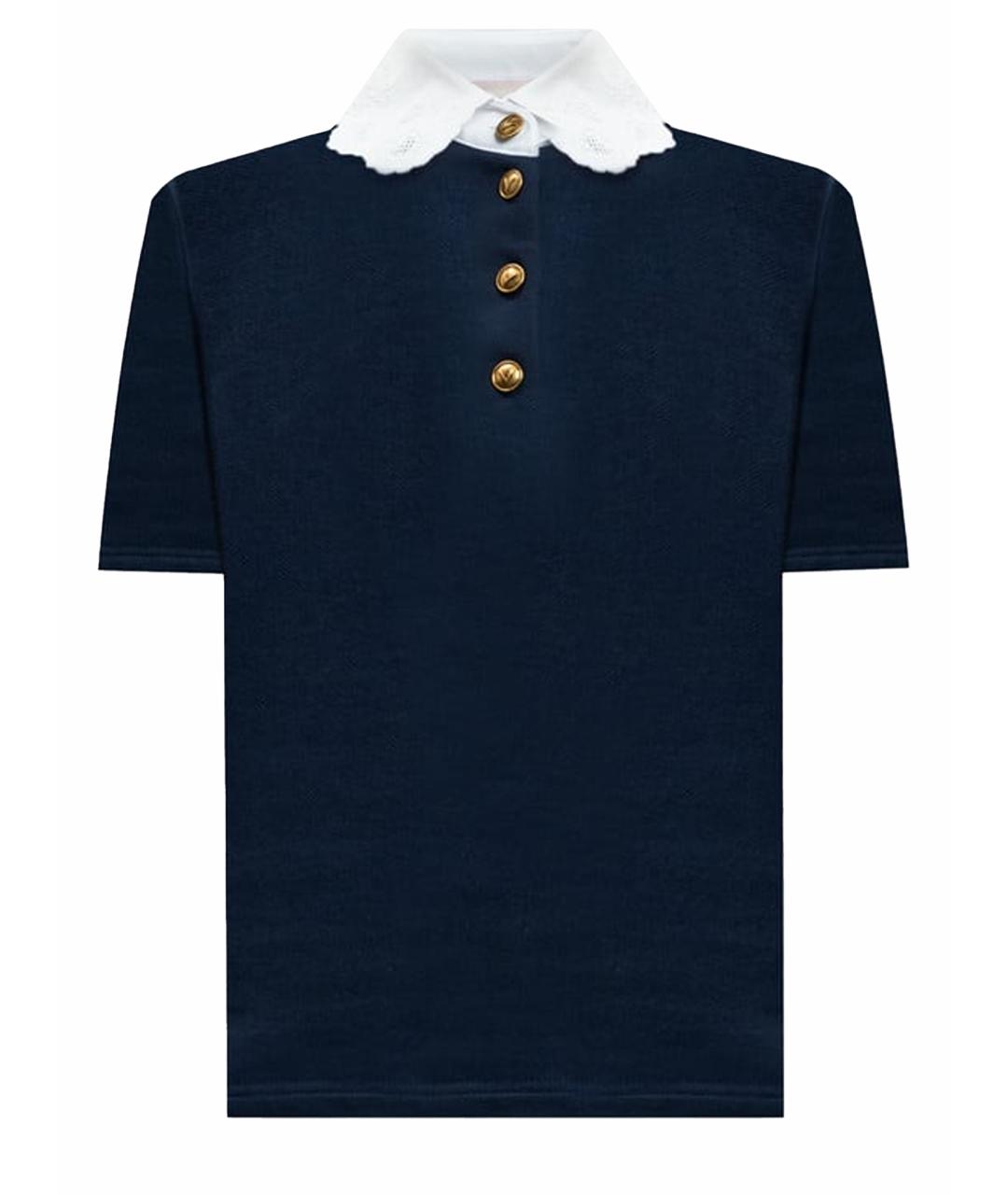 VALENTINO Синяя хлопковая блузы, фото 1