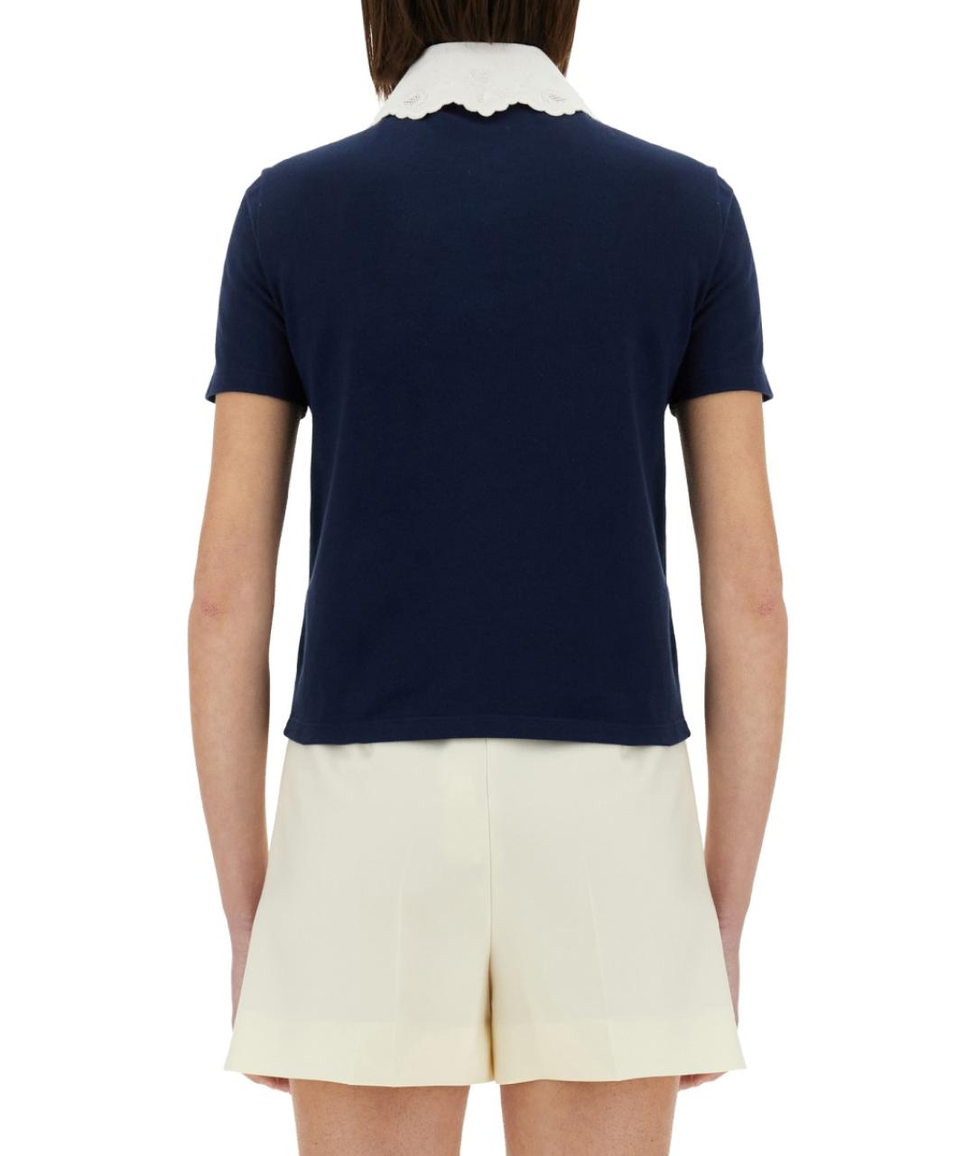 VALENTINO Синяя хлопковая блузы, фото 4