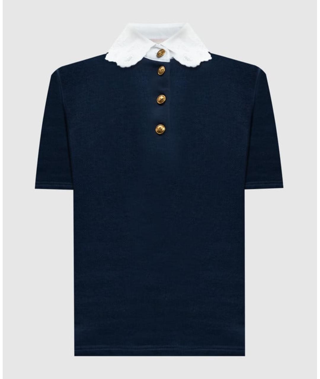 VALENTINO Синяя хлопковая блузы, фото 6