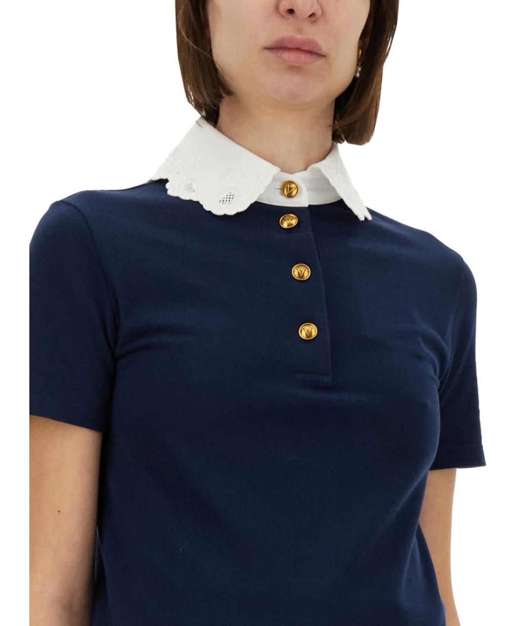 VALENTINO Синяя хлопковая блузы, фото 5