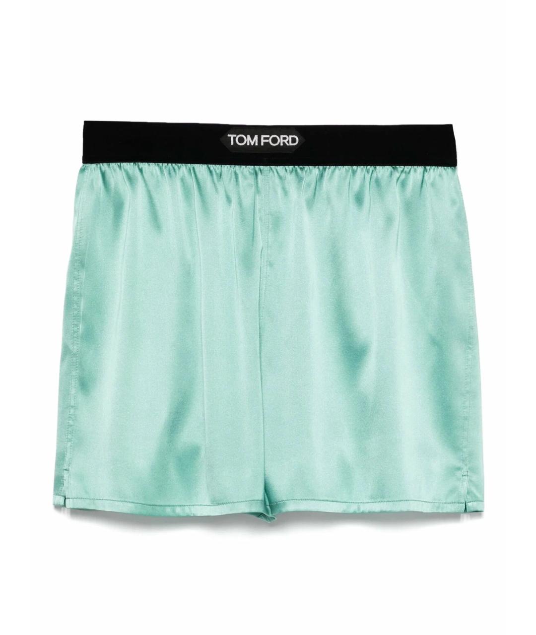 TOM FORD Зеленые шелковые шорты, фото 1