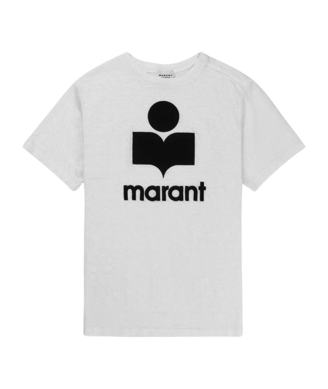 ISABEL MARANT ETOILE Белая льняная футболка, фото 1