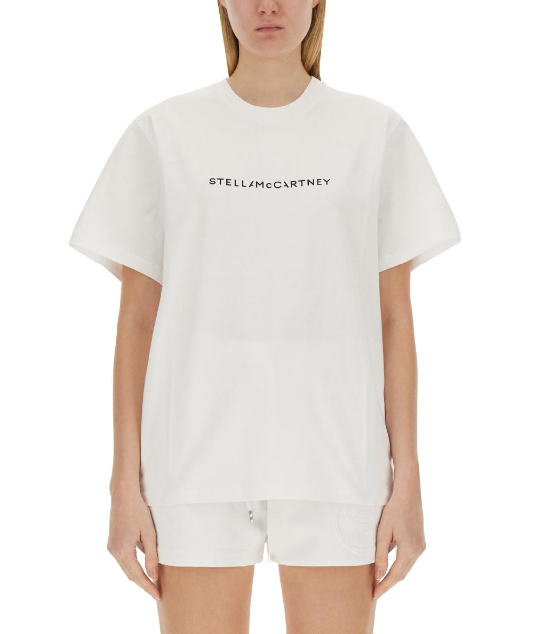 STELLA MCCARTNEY Белая хлопковая футболка, фото 2