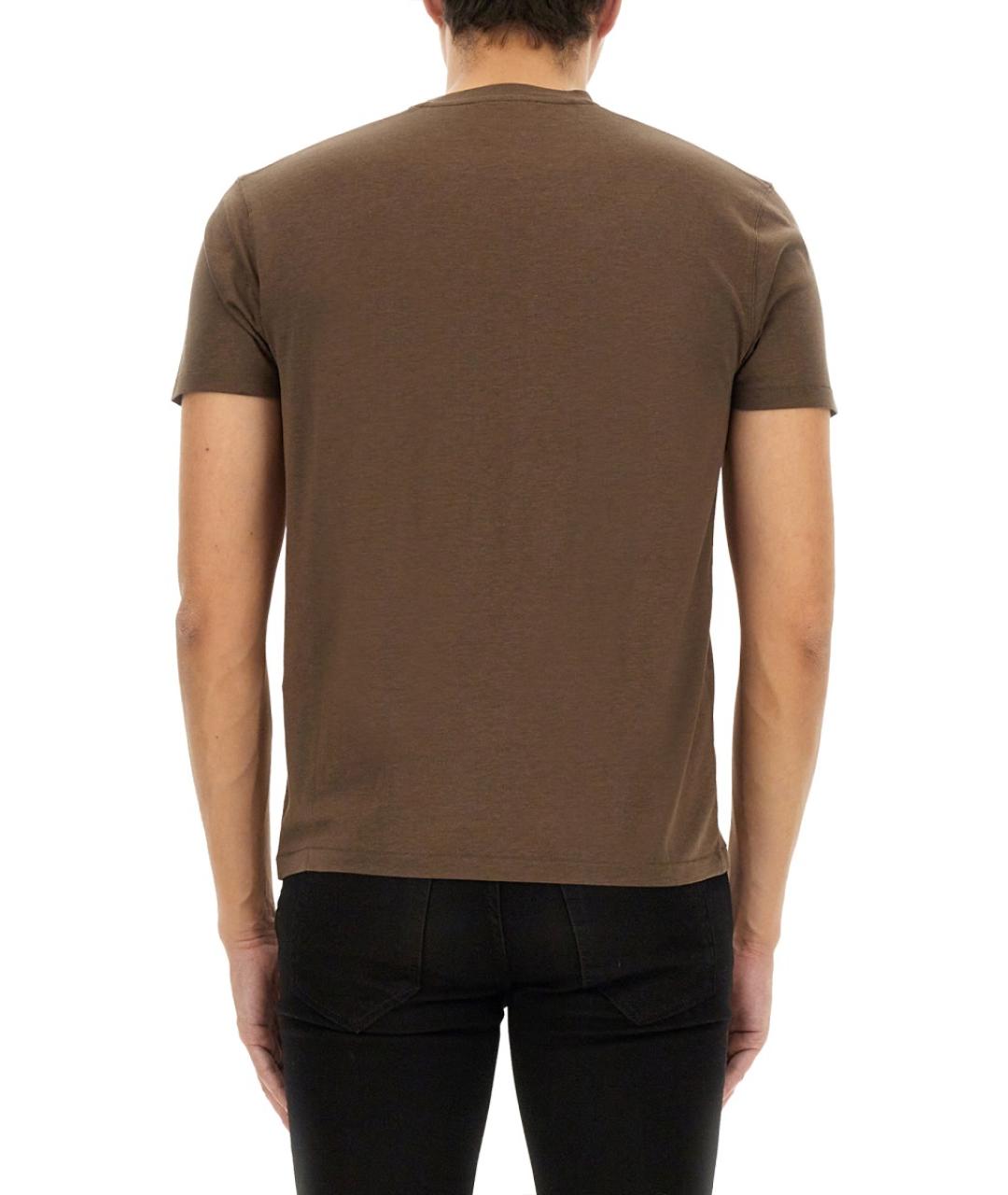 TOM FORD Коричневая футболка, фото 4
