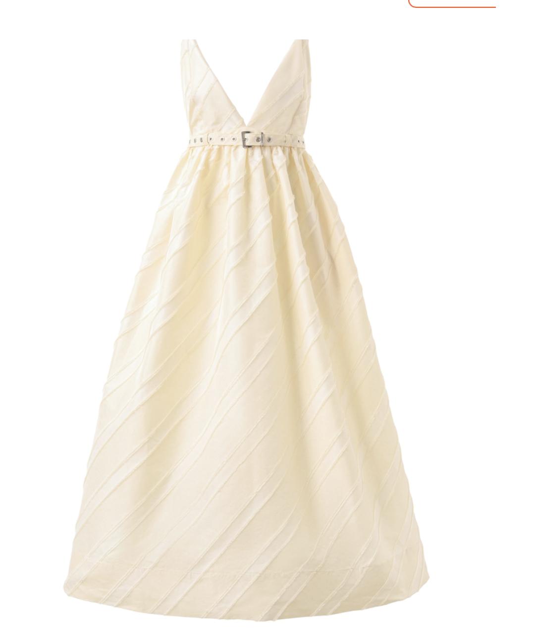 GANNI Бежевое полиэстеровое вечернее платье, фото 6