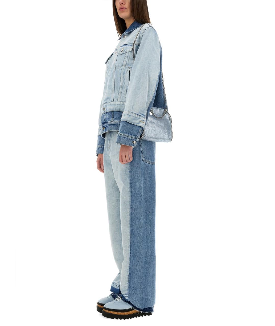 STELLA MCCARTNEY Синие хлопко-полиэстеровые прямые джинсы, фото 2