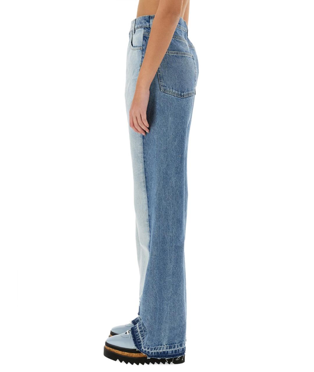 STELLA MCCARTNEY Синие хлопко-полиэстеровые прямые джинсы, фото 4