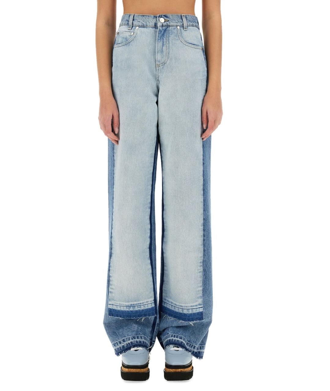 STELLA MCCARTNEY Синие хлопко-полиэстеровые прямые джинсы, фото 5