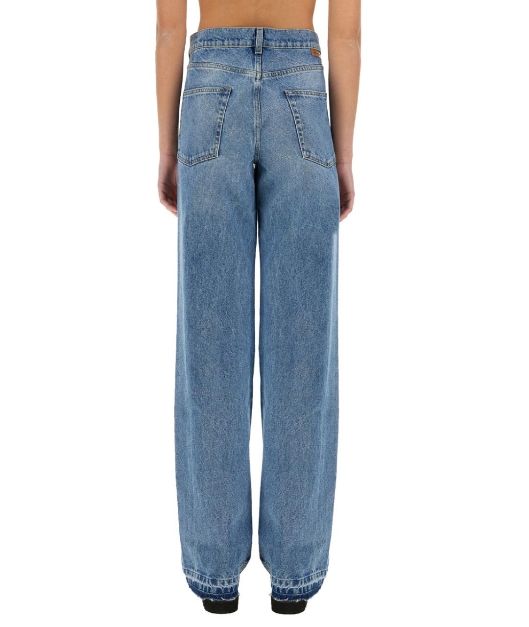 STELLA MCCARTNEY Синие хлопко-полиэстеровые прямые джинсы, фото 3