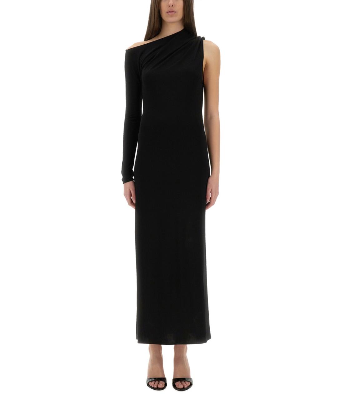 COURREGES Черное вискозное вечернее платье, фото 5