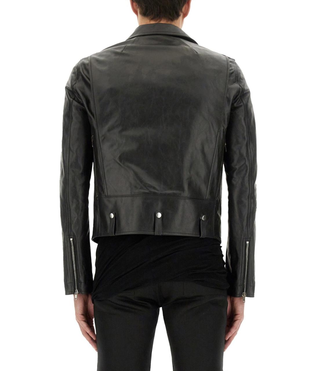 RICK OWENS Черная кожаная куртка, фото 4