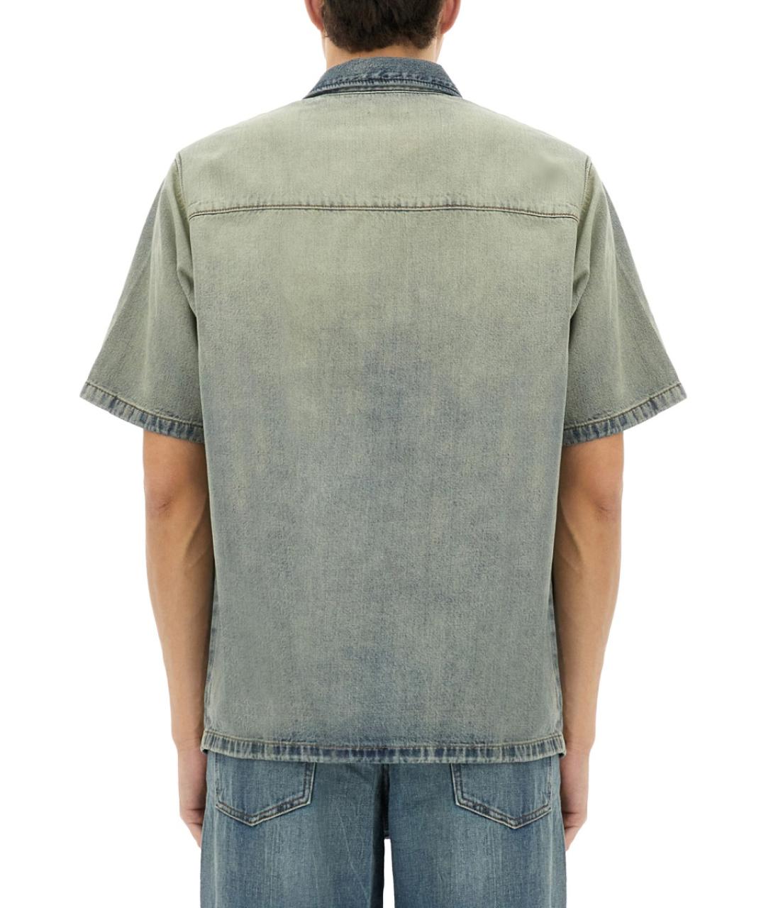 DIESEL Синяя хлопковая кэжуал рубашка, фото 4